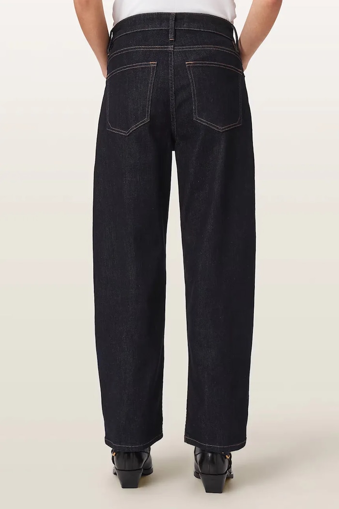 AllSaints Jeansy barrel damskie SADIE W030EF granatowy AW26