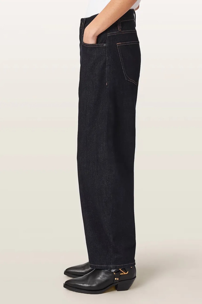 Jeansy barrel damskie SADIE AllSaints granatowy W030EF