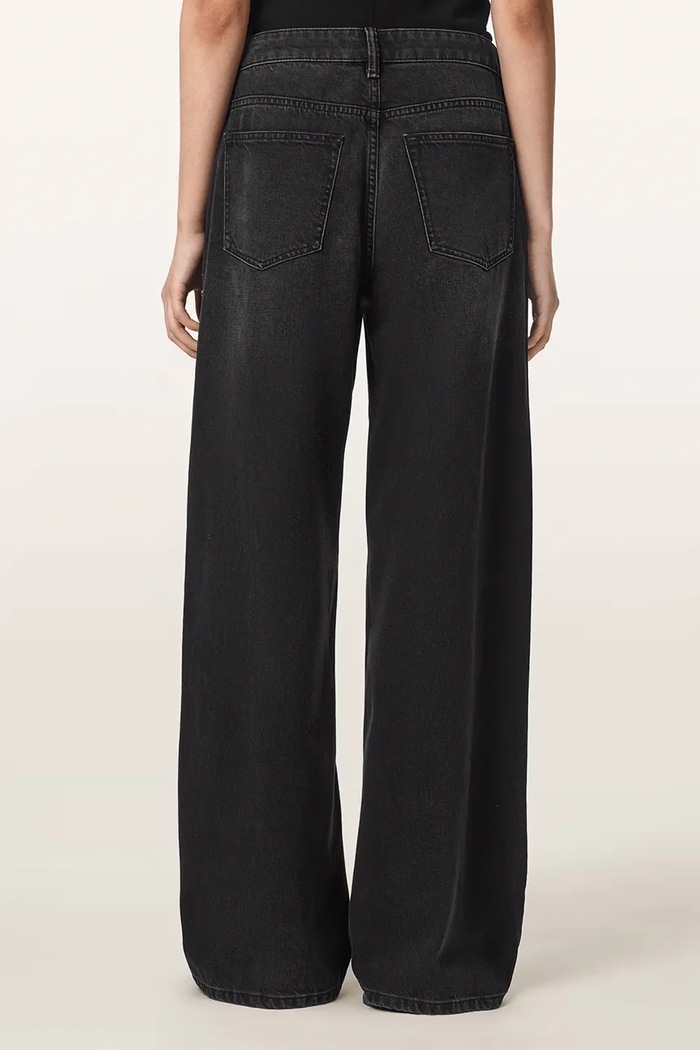 AllSaints Jeansy straight damskie SWAY W027EF czarny AW26