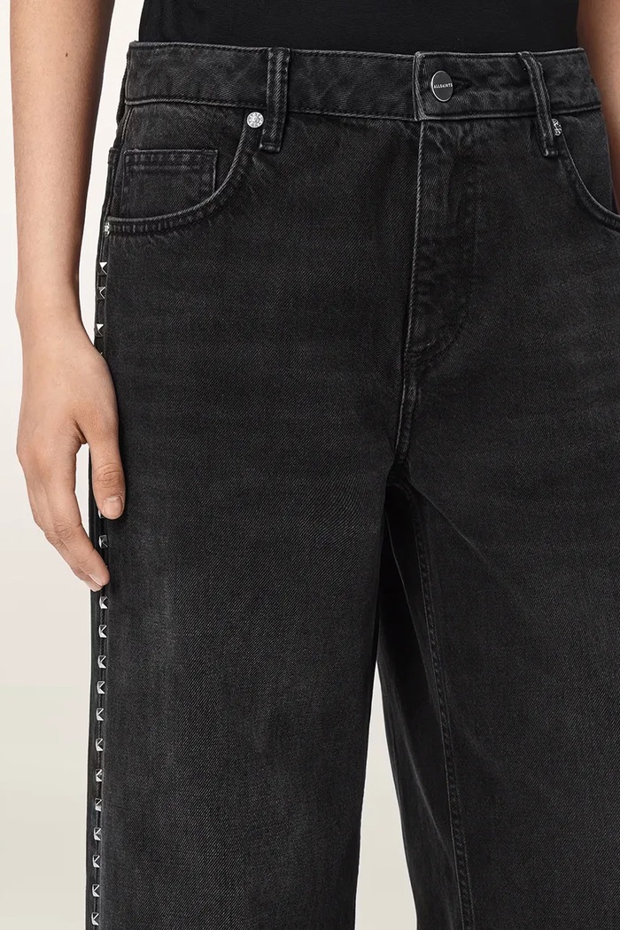 Jeansy straight damskie SWAY AllSaints W027EF czarny