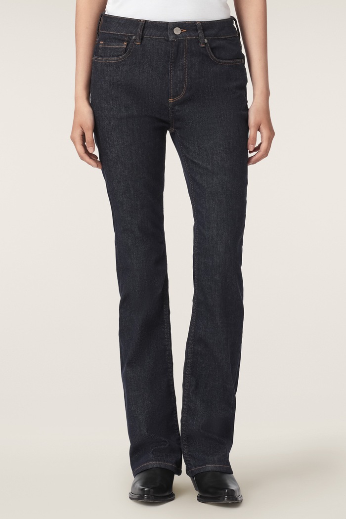 AllSaints Jeansy bootcut damskie HALDAN granatowy W021EF