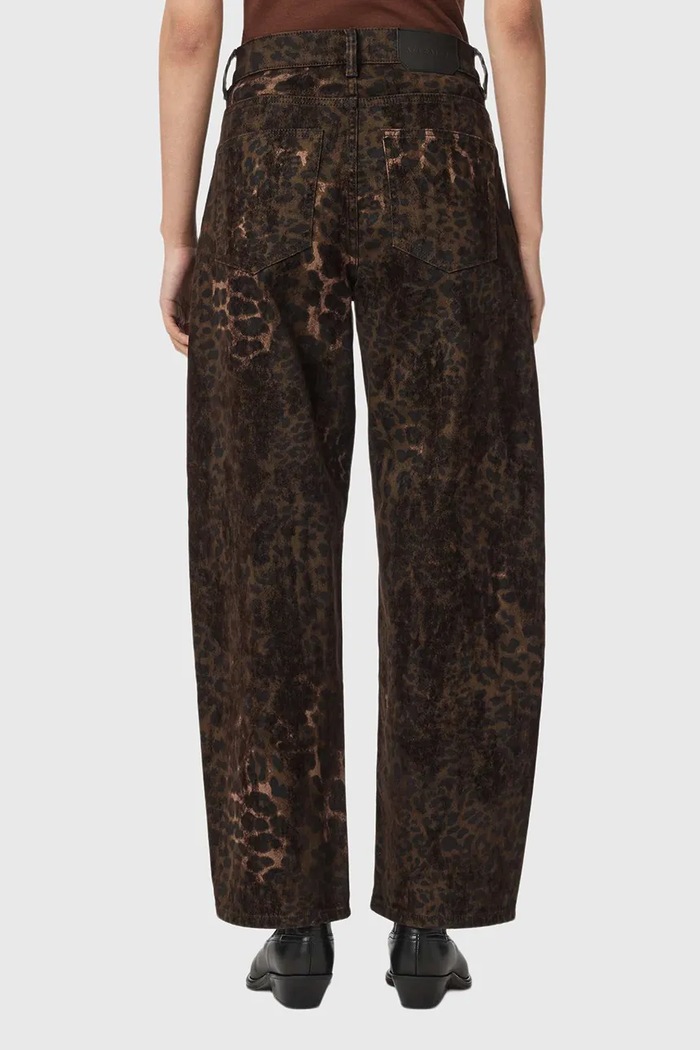 AllSaints Jeansy boyfriend damskie SADIE BARREL JEAN W031EF brązowy AW26