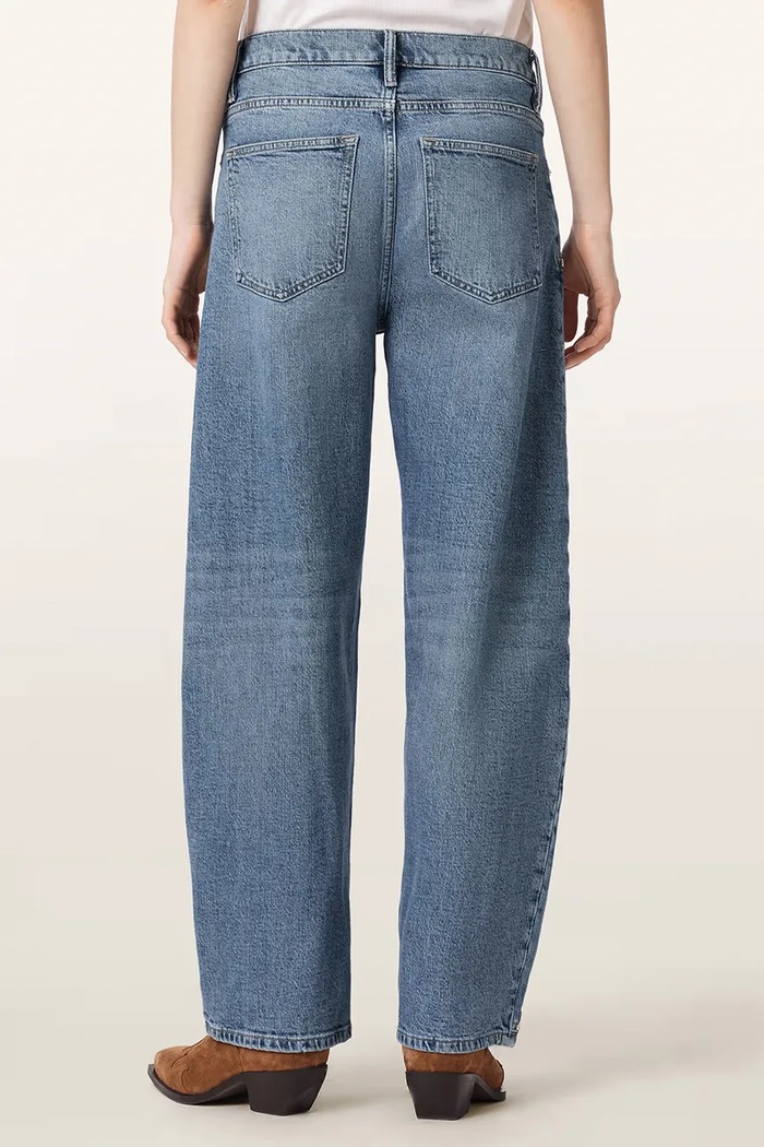 AllSaints Jeansy barrel damskie SADIE STUD JEAN W029EF niebieski AW26