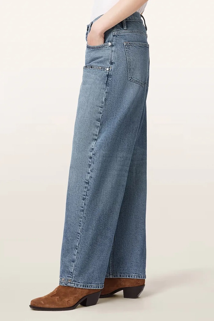 AllSaints Jeansy barrel damskie SADIE STUD JEAN W029EF