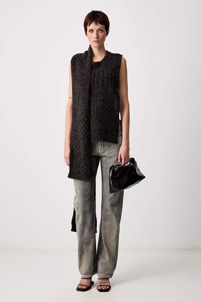 Rick Owens DRKSHDW Fog cut straight traperice za žene DS02F6310.DMK siva AW26