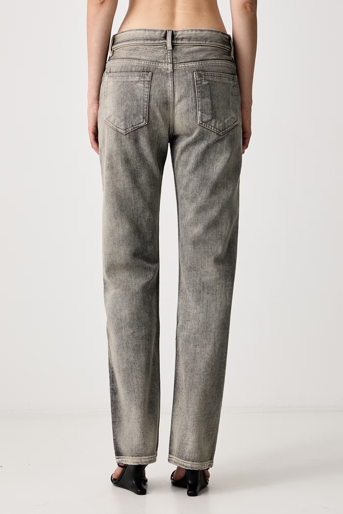 Odjeća Rick Owens DRKSHDW Fog cut straight traperice za žene DS02F6310.DMK siva