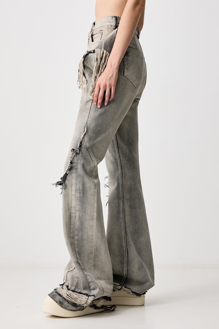 Slivered Bootcut flare traperice za žene Rick Owens DRKSHDW DS02F6304.DMKSH siva