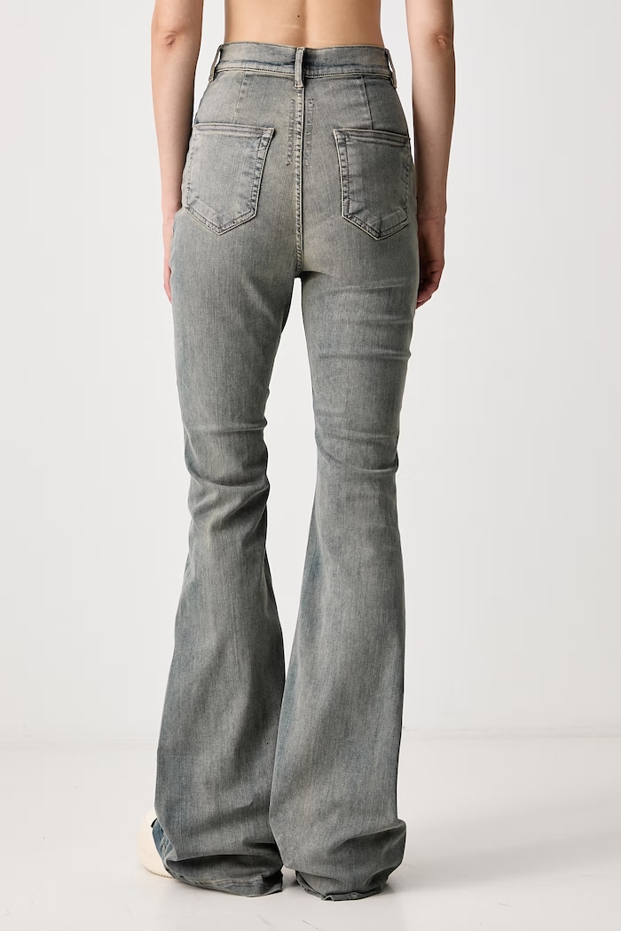 Odjeća Rick Owens DRKSHDW Bolan Bootcut flare traperice za žene DS02F6311.SDMI plava