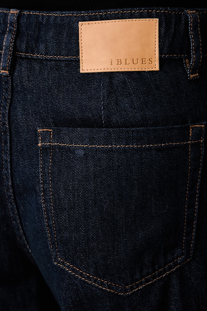 iBlues jeansy wide leg damskie IBLNINABLUE granatowy 2627186111200