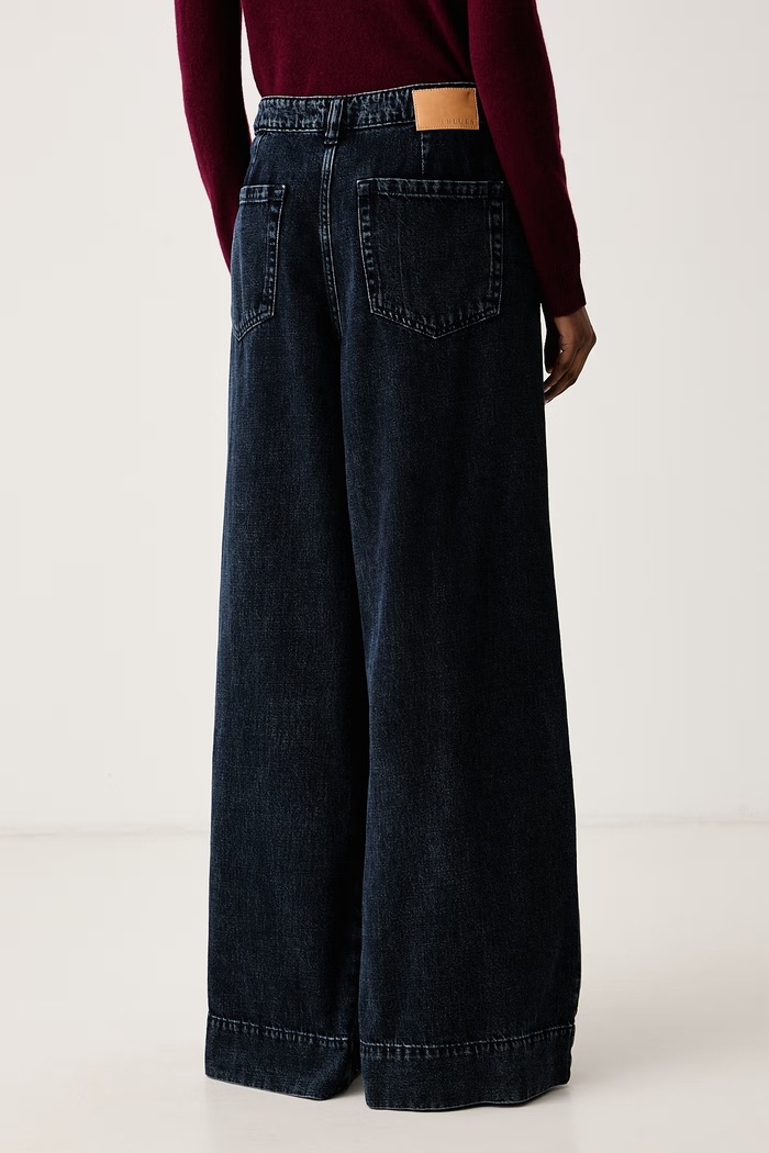 Odzież iBlues Jeansy wide leg damskie IBLQUINN 2627186061200 granatowy