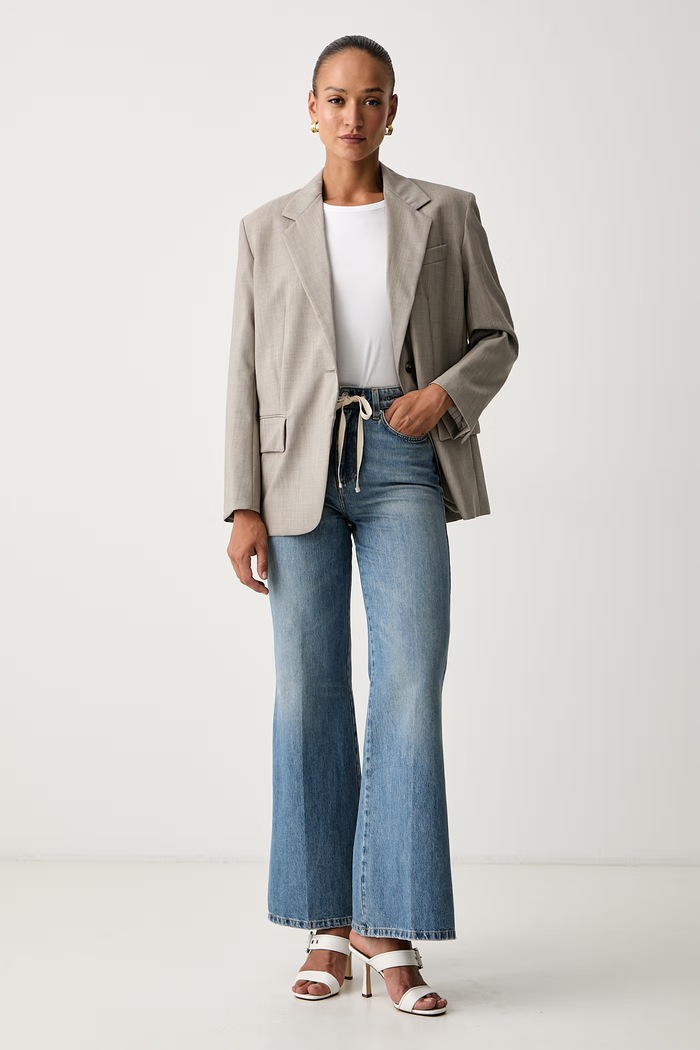 Marella дънки wide leg дамски MLSWLEG 2623186024200 син AW26