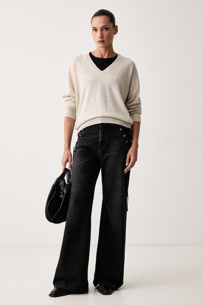 Marella Wide leg džíny dámské MLSWLEG3 2623186014200 černá AW26