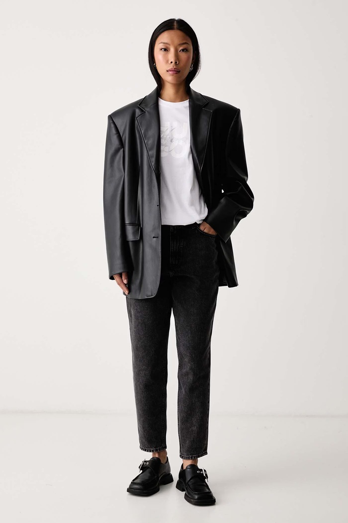 HUGO Mom fit traperice za žene Garlene 50571255 siva AW26
