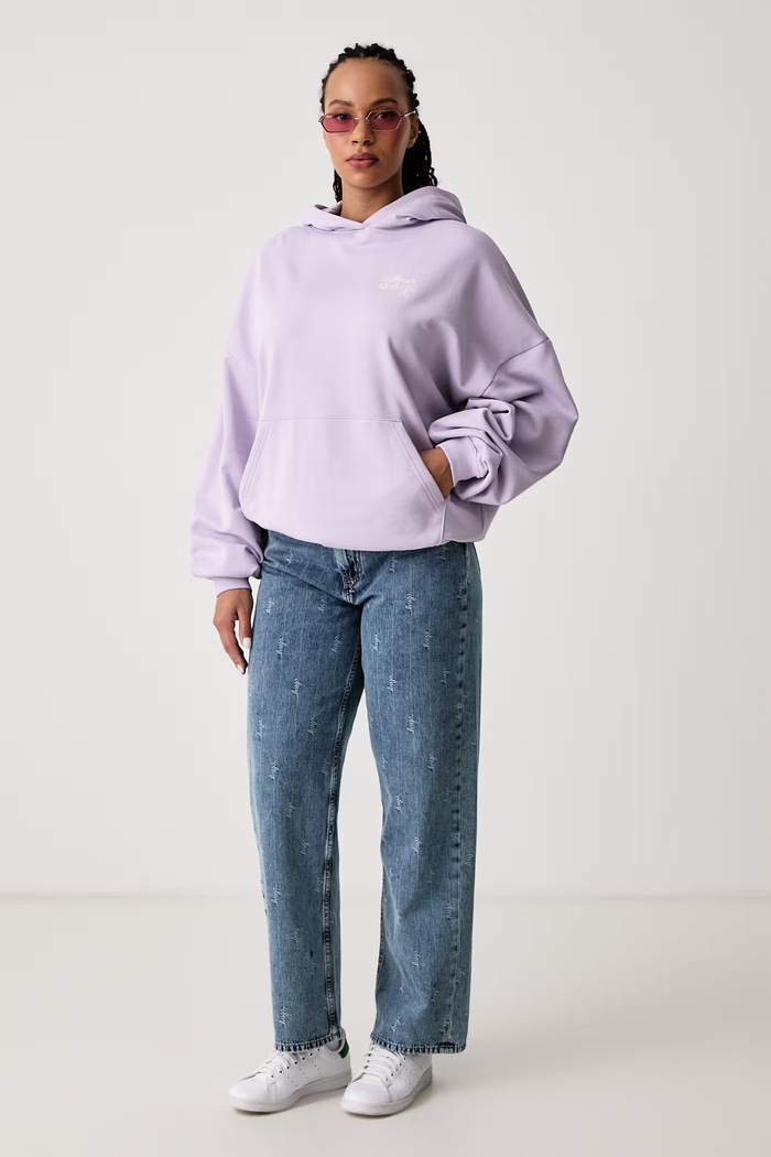 HUGO Blue Jeansy loose damskie Leni_S_B 50567343 niebieski AW26