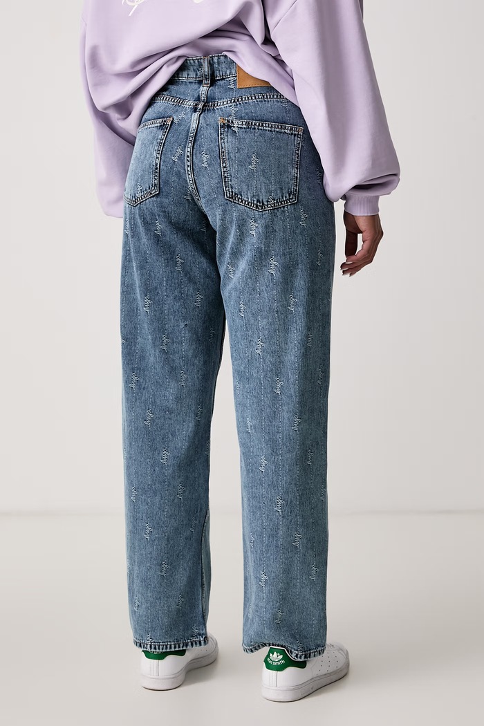 Odzież HUGO Blue Jeansy loose damskie Leni_S_B 50567343 niebieski