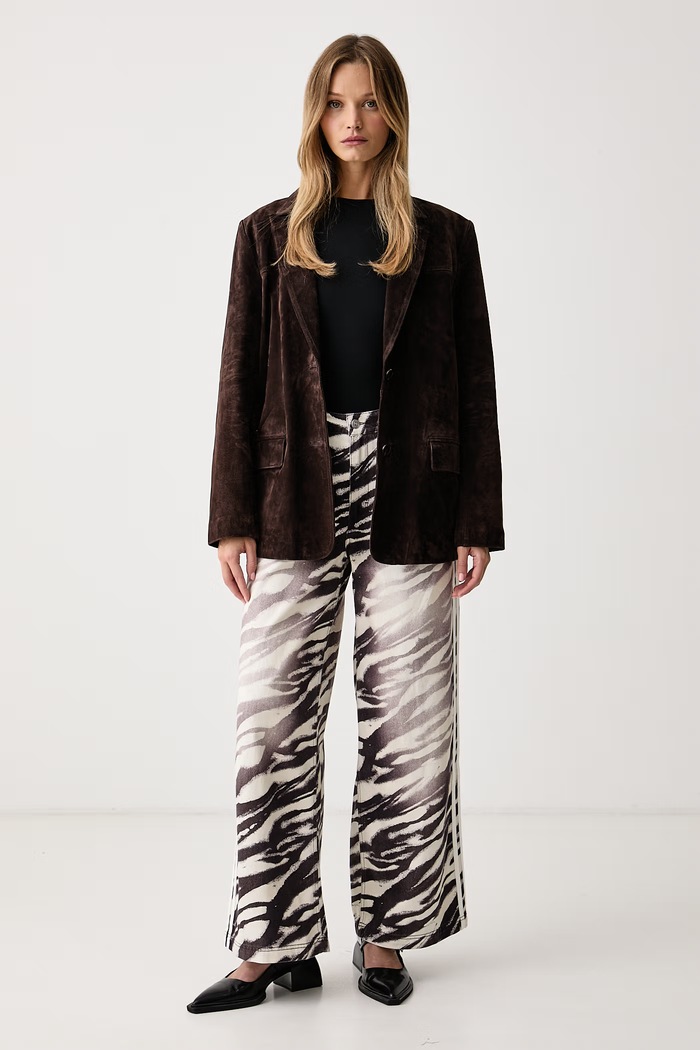 adidas Originals Wide leg traperice za žene Adilenium Season 6 Zebra Wide Leg LH1954 smeđa AW26
