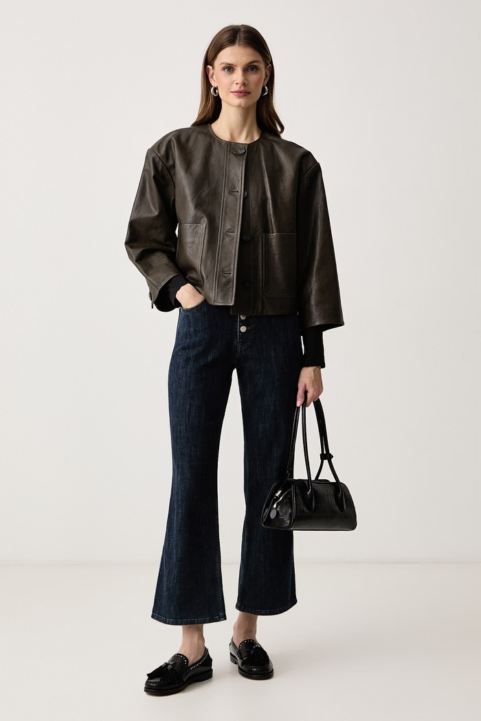 BOSS Orange Jeansy straight damskie C_ANGELA MR 2.0 50569384 granatowy AW26