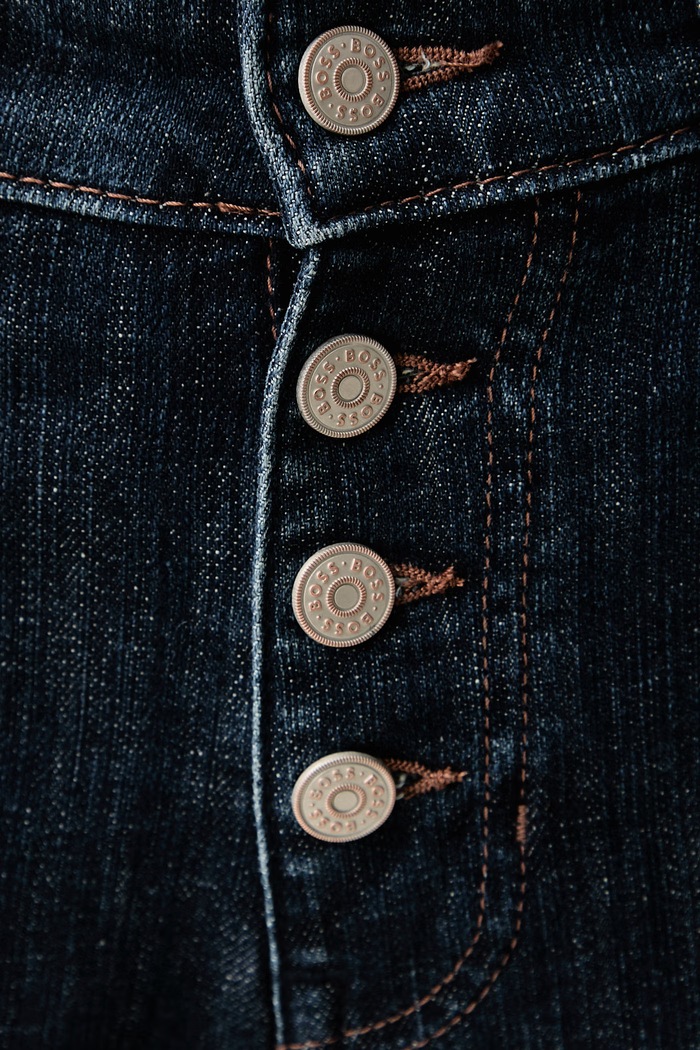 Jeansy straight damskie C_ANGELA MR 2.0 BOSS Orange 50569384 granatowy