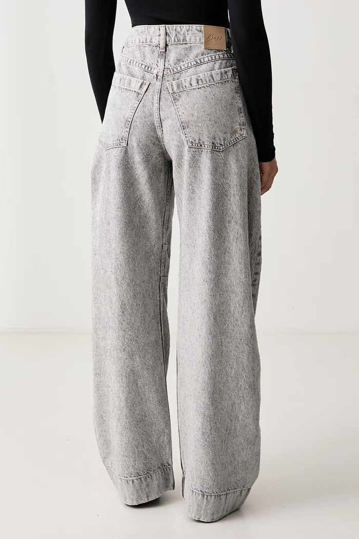 Odjeća BOSS Orange Relaxed fit traperice za žene C_ROXANE LR 50569139 siva