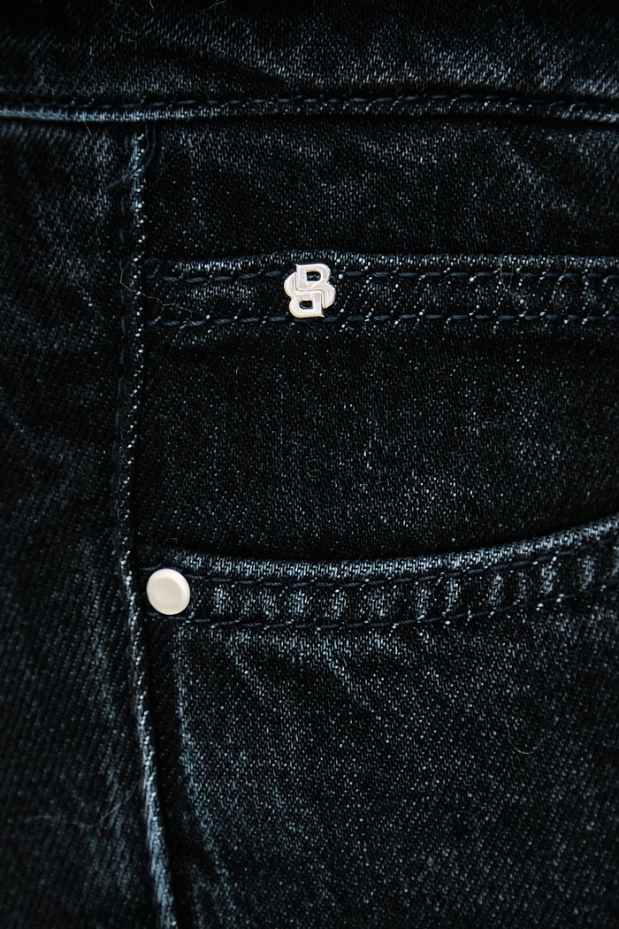 Jeansy flare damskie ROSALYA 6.0 BOSS 50569588 granatowy