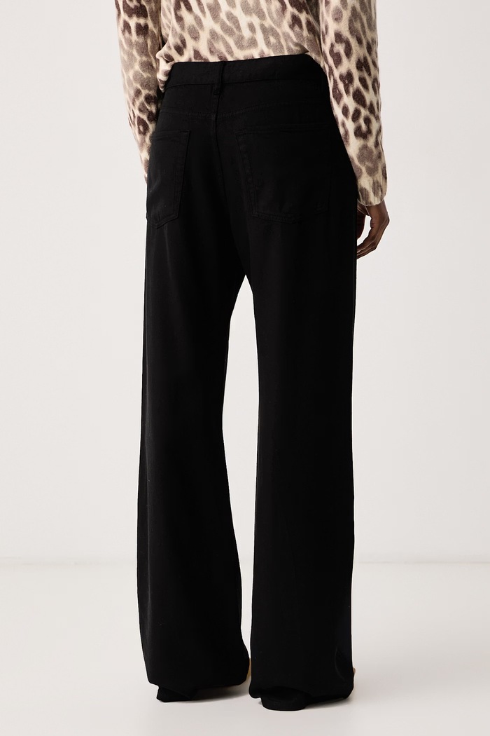 Odzież Pinko Jeansy wide leg damskie 101733.A3Q2 czarny