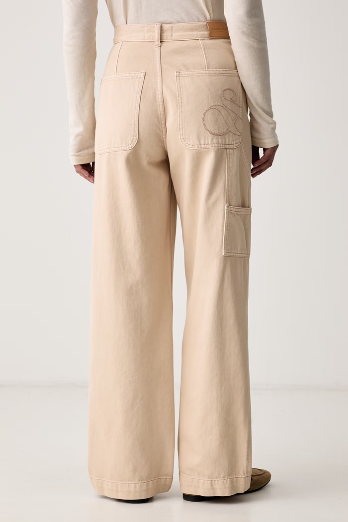 Odzież Scotch & Soda Jeansy wide leg damskie ULM01506F różowy