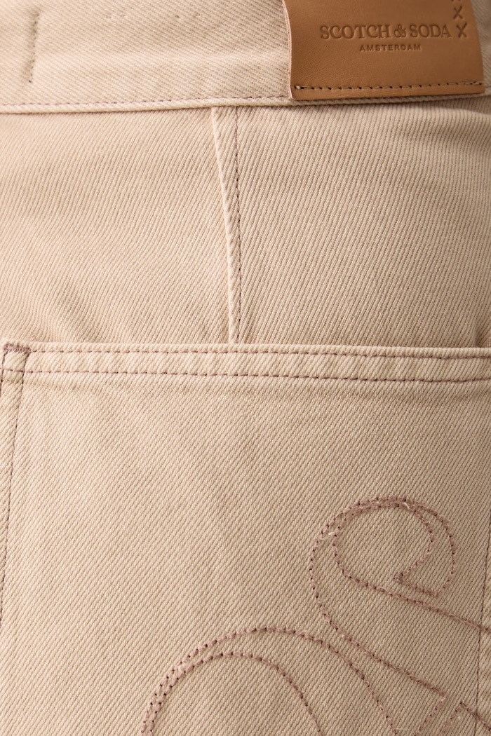 Jeansy wide leg damskie Scotch & Soda ULM01506F różowy