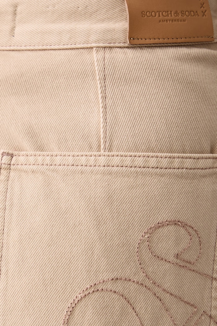 Jeansy wide leg damskie Scotch & Soda ULM01506F różowy