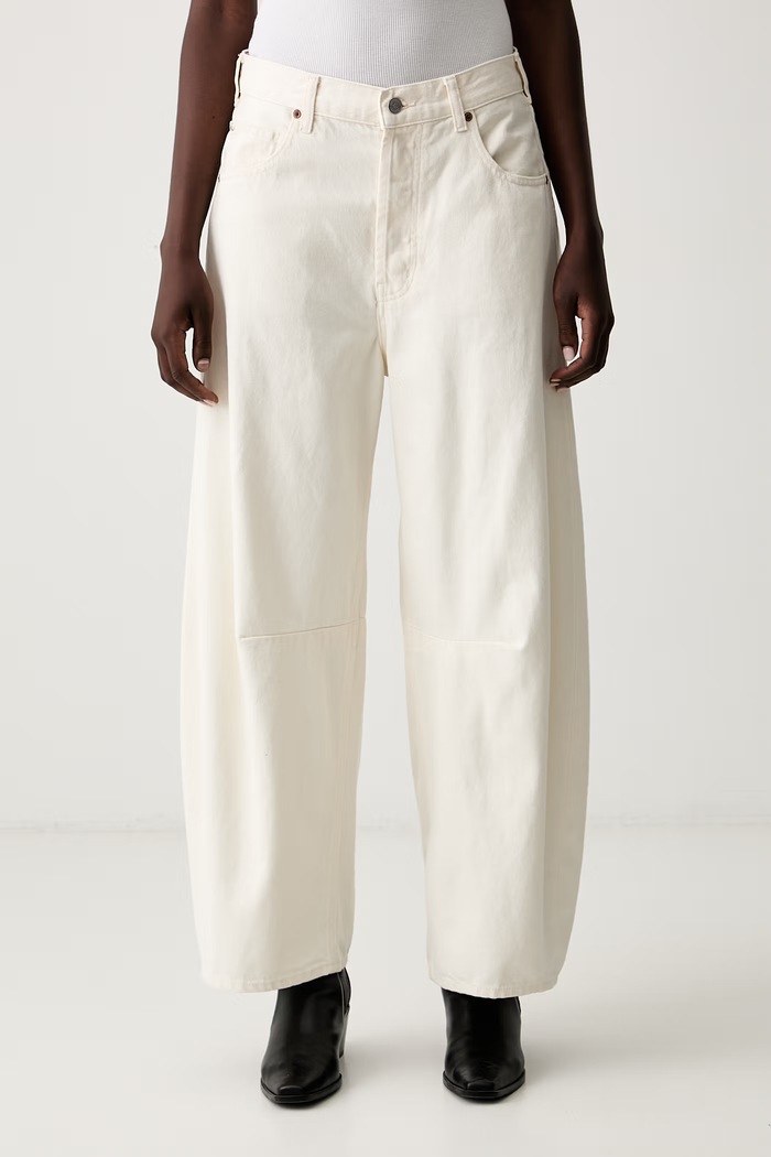 Scotch & Soda jeansy barrel damskie beżowy ULM01503F