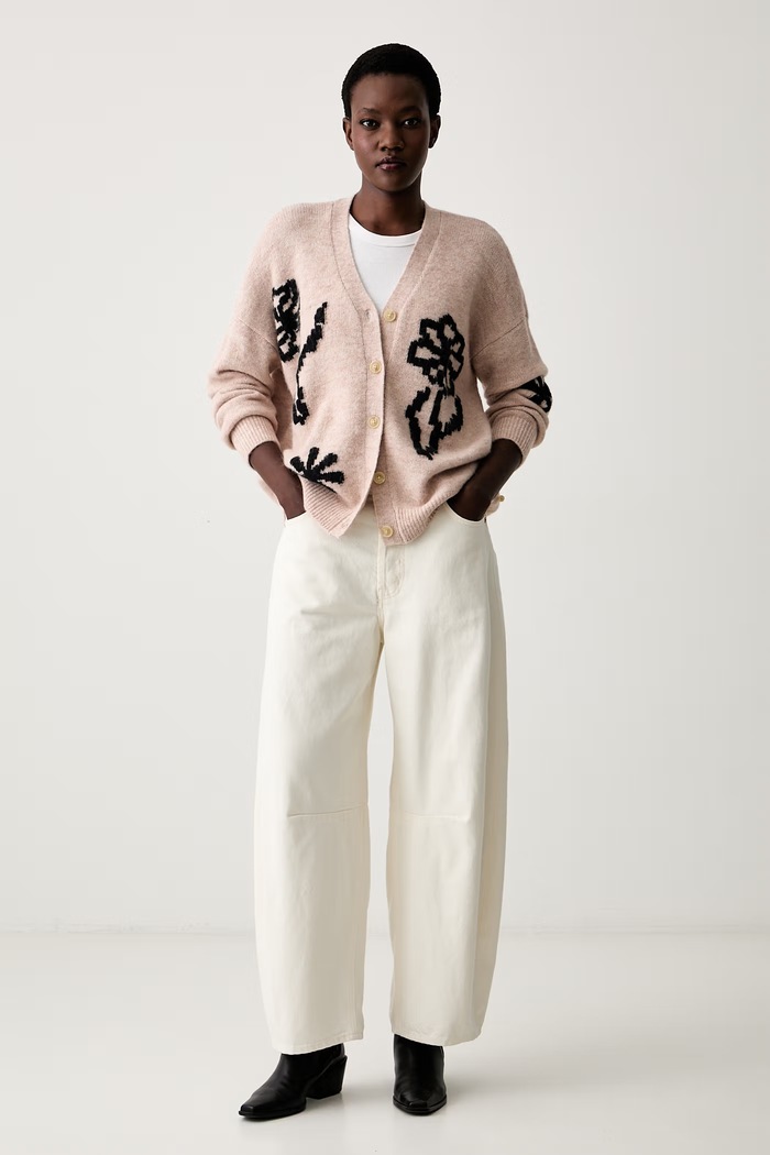 Scotch & Soda jeansy barrel damskie ULM01503F beżowy AW26