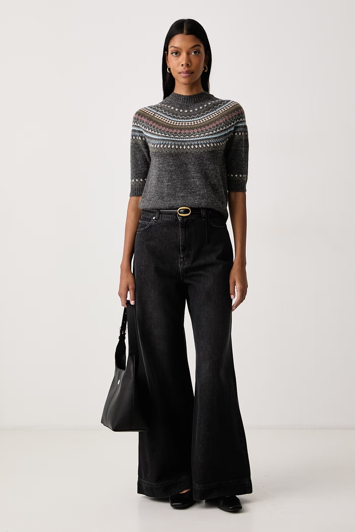 Weekend Max Mara Jeansy wide leg damskie WKDCIRO 2625186032600 czarny AW26