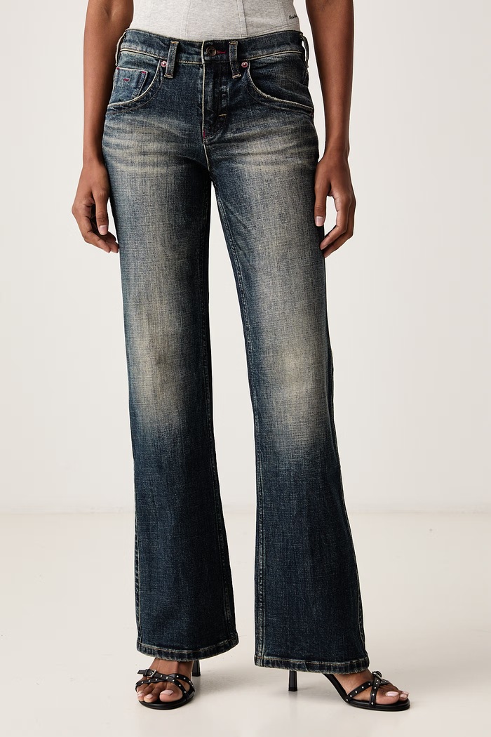 Miss Sixty Jeansy flare damskie granatowy 6M3JJ2400F