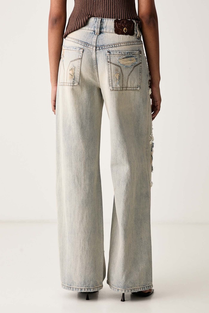 Odzież Miss Sixty Jeansy damskie 6M3JJ09000 niebieski