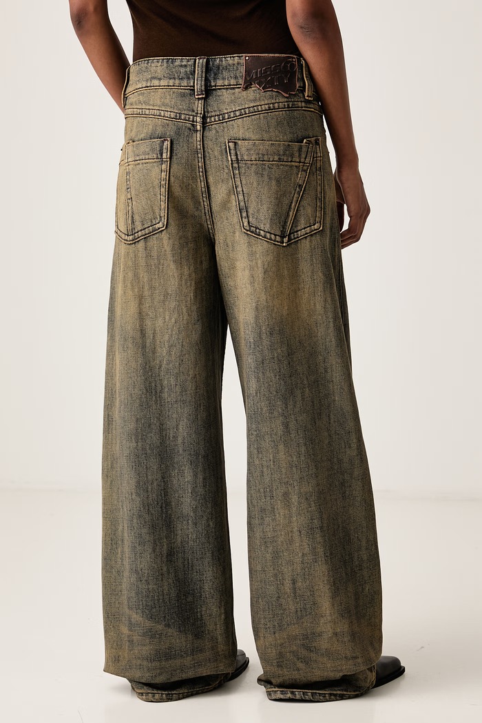 Odzież Miss Sixty Jeansy wide leg damskie 6M3JJ4030A niebieski