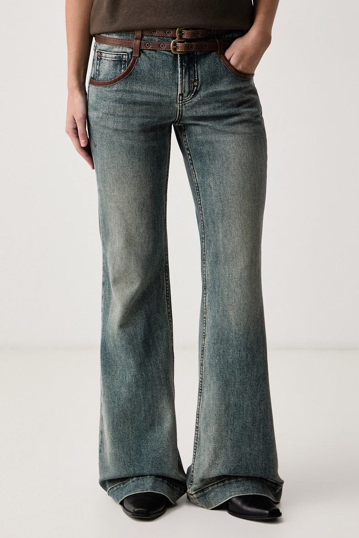 Miss Sixty Jeansy flare damskie niebieski 6M3JJ42400
