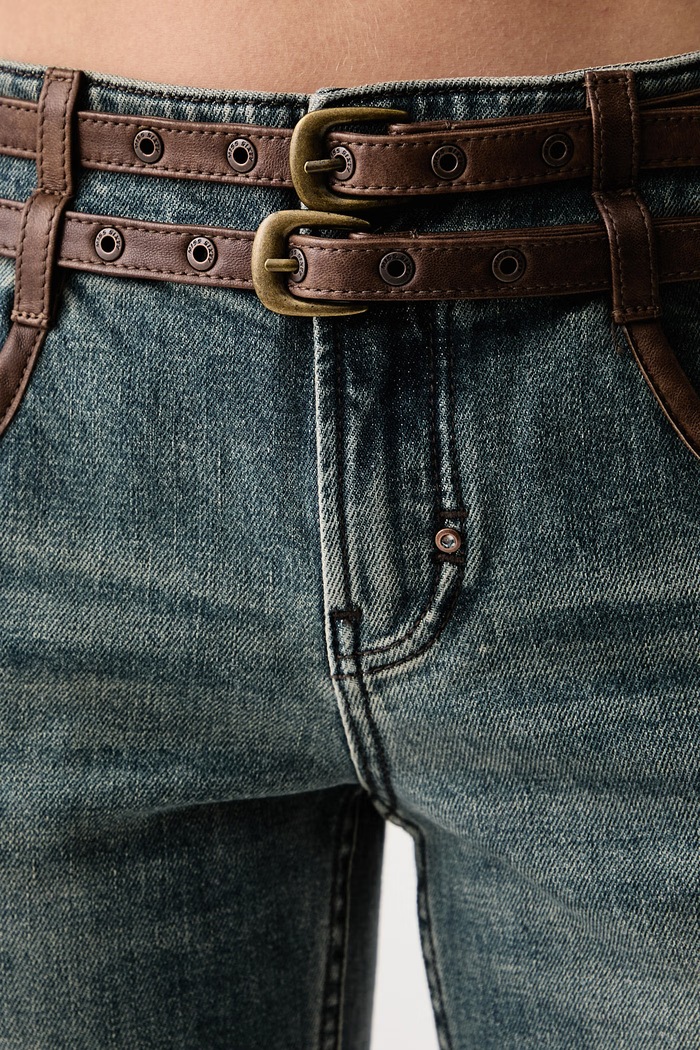 Jeansy flare damskie Miss Sixty 6M3JJ42400 niebieski