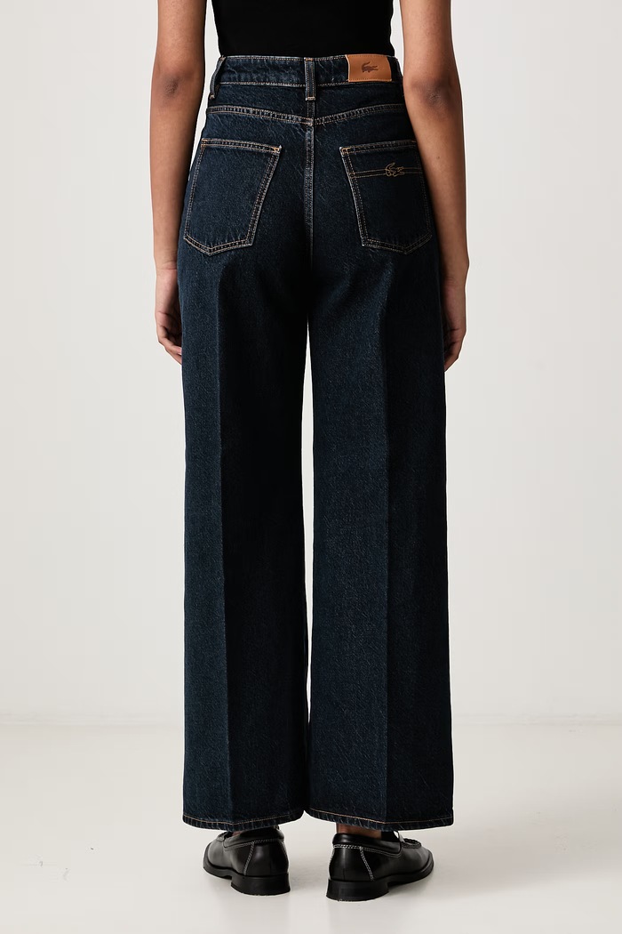 Odzież Lacoste Jeansy damskie HF8402 niebieski