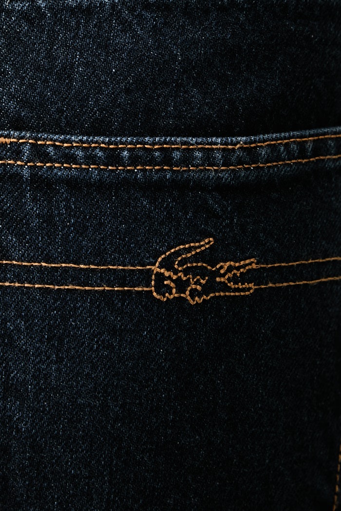 Jeansy damskie Lacoste niebieski HF8402