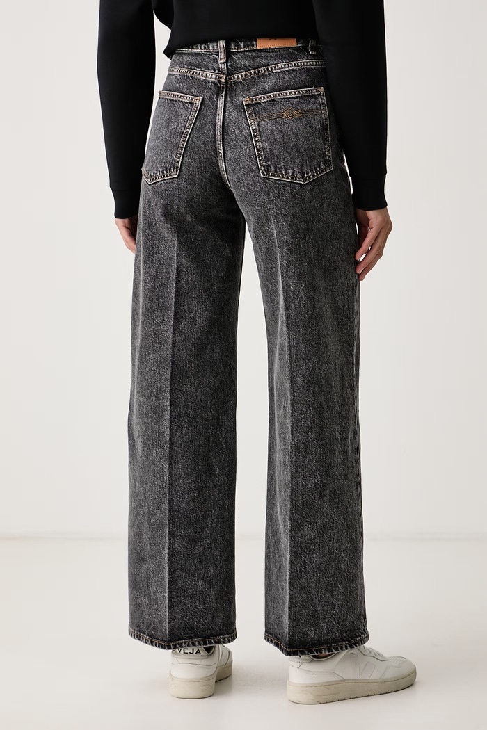 Odzież Lacoste Jeansy damskie HF8402 szary
