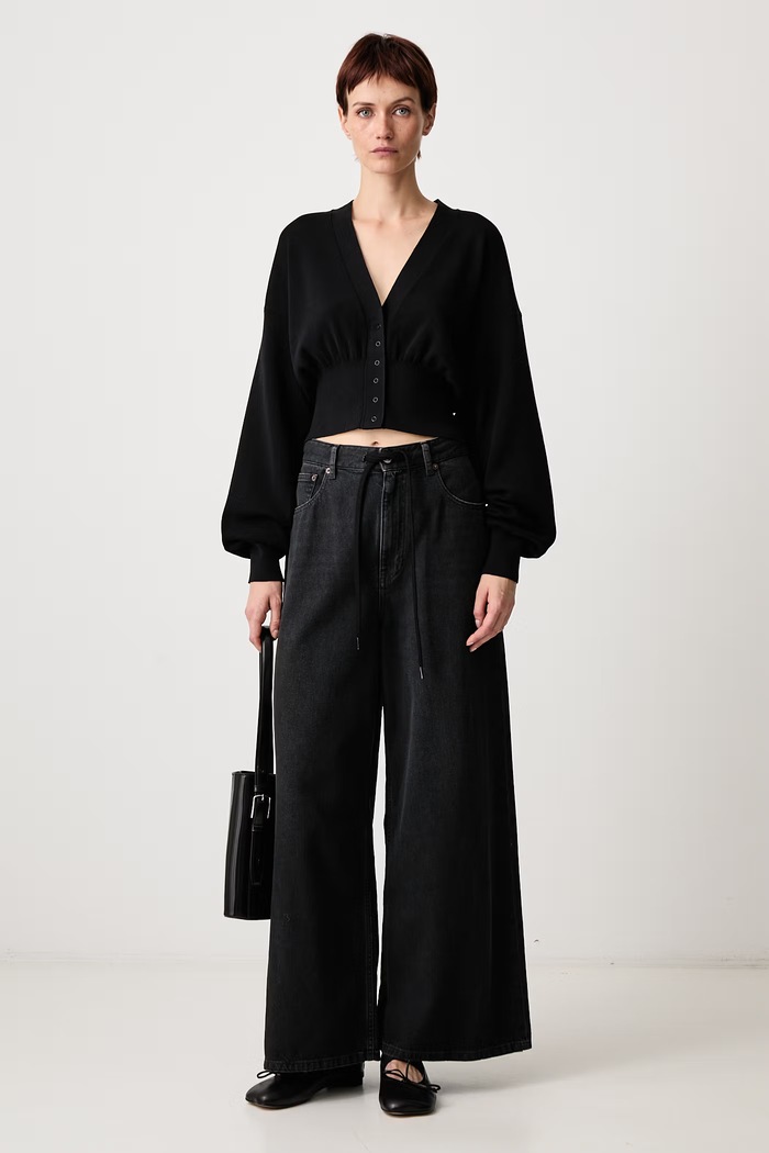 MM6 Maison Margiela Jeansy relaxed fit damskie S52LA0262.M30064 czarny AW26