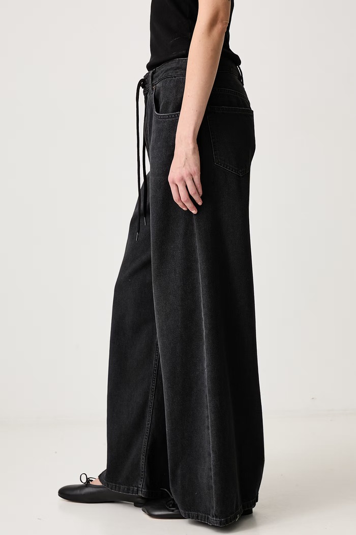 Jeansy relaxed fit damskie MM6 Maison Margiela S52LA0262.M30064 czarny