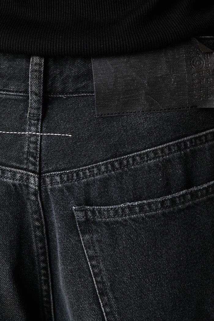 Jeansy relaxed fit damskie MM6 Maison Margiela czarny S52LA0262.M30064