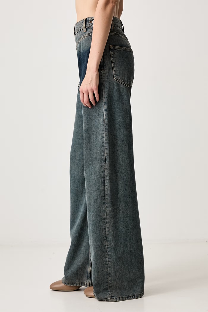 Jeansy relaxed fit damskie MM6 Maison Margiela S52LA0257.M30046 niebieski