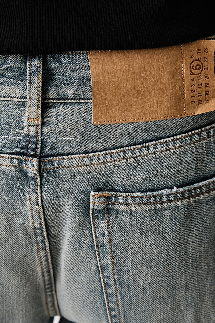 Jeansy relaxed fit damskie MM6 Maison Margiela niebieski S52LA0238.M30055