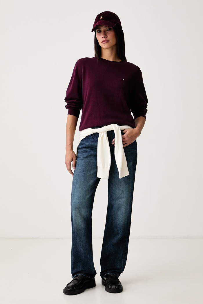 Tommy Jeans Jeansy straight damskie DW0DW23172 granatowy AW26