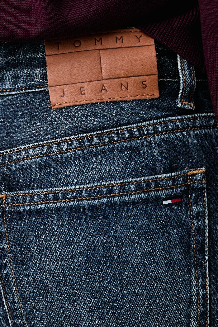 Jeansy straight damskie Tommy Jeans DW0DW23172 granatowy
