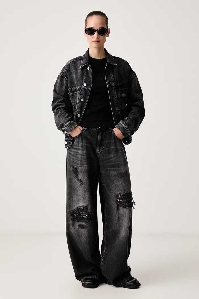 Tommy Jeans Jeans loose da donna DW0DW23842 nero AW26