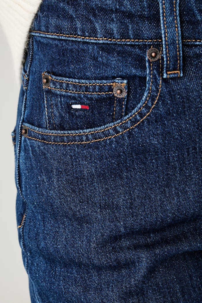 Tommy Jeans jeansy straight damskie granatowy DW0DW23822