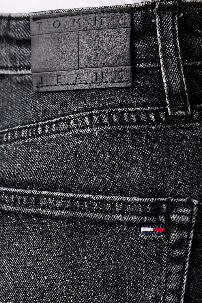 Tommy Jeans kavbojke s širokimi hlačnicami ženske črna DW0DW23499