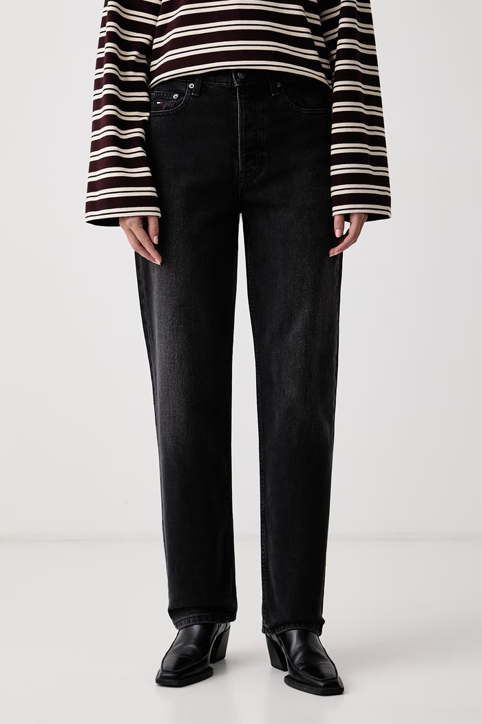 Tommy Jeans ίσια γυναικεία μαύρο DW0DW23209